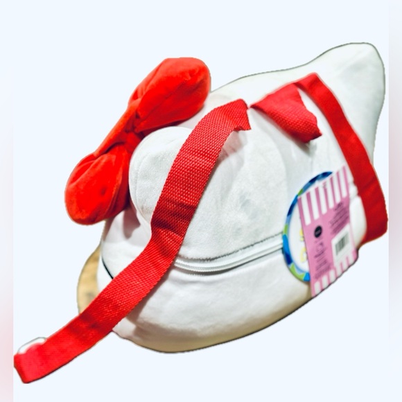 Hello Kitty Red Bow / Head Shaped Plush Backpack - Size Large 10x13" - Picture 4 of 6
